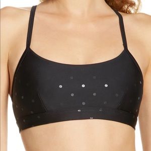 LIKE NEW Alo Airlift Intrigue Sports Bra Small, BLACK/ BLACK SHINE